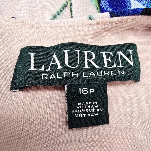 Lauren Ralph Lauren Floral Swing Dress 16P Petite Cottagecore Spring Easter - Picture 3 of 8